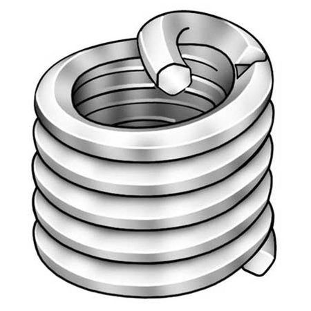 POWERCOIL Tangless Helical Insert, Free-Running, #6-32 Thrd Sz, Stainless Steel 3532-6GX1.0DTL